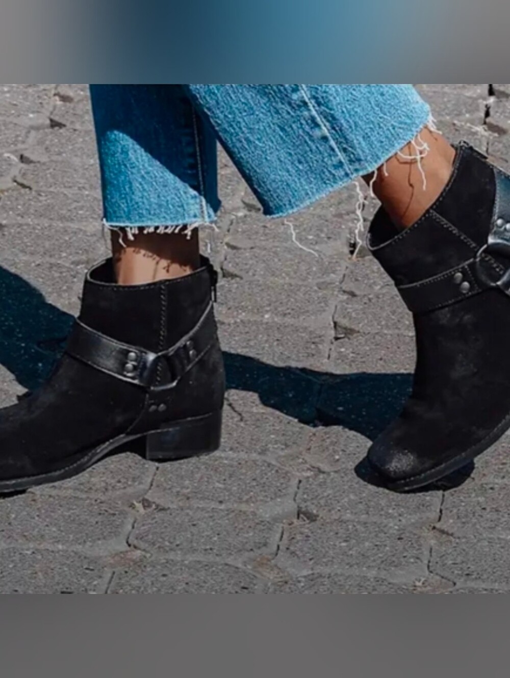 Seychelles Charming Black Suede Ankle Boots 8